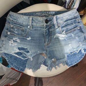 Size 2 American eagle cut off jean shorts. Distressed and so cute